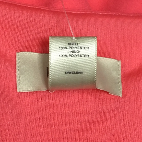 NWT L Ann Taylor LOFT Pink Navy Blue Drawstring Summer Dress - Women Large - Picture 11 of 12